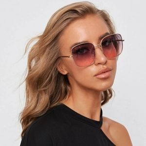 Fashion Square Metal Frame Sunglasses
